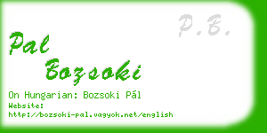 pal bozsoki business card